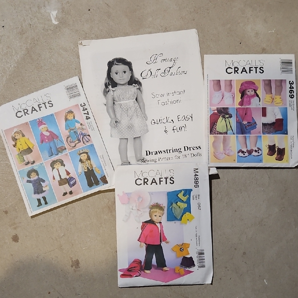 McCall's Crafts Doll Clothing Sewing Patterns American Girl